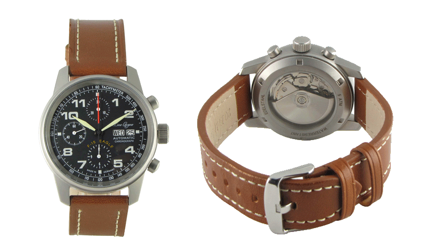 Dino Lonzano Warhawk P-40 Chrono Leather timepiece