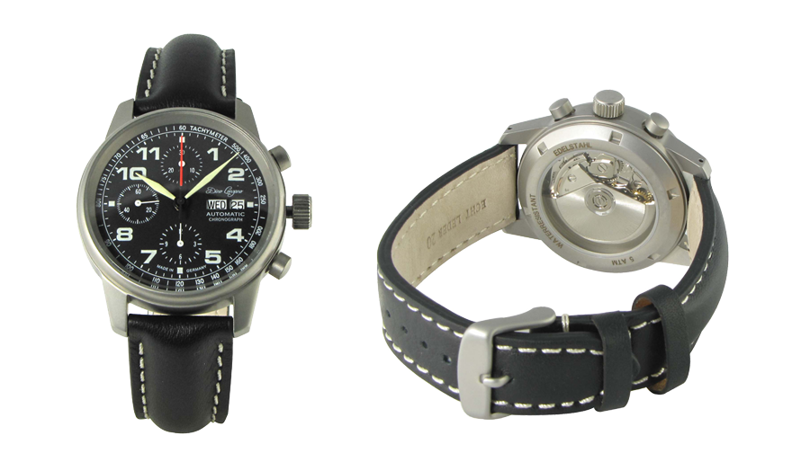 Dino Lonzano Warhawk P-40 Chrono Leather timepiece